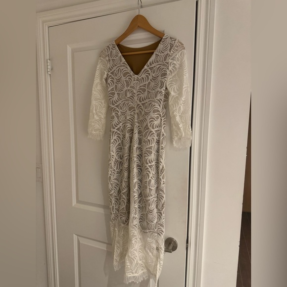 Grace Loves Lace Ivory Long Sleeve Midi Dress S - Picture 4 of 5
